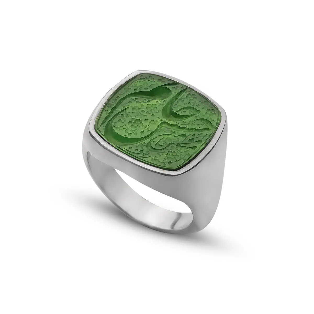 انگشتر نقره منقش به ذکر جانم حسن 317