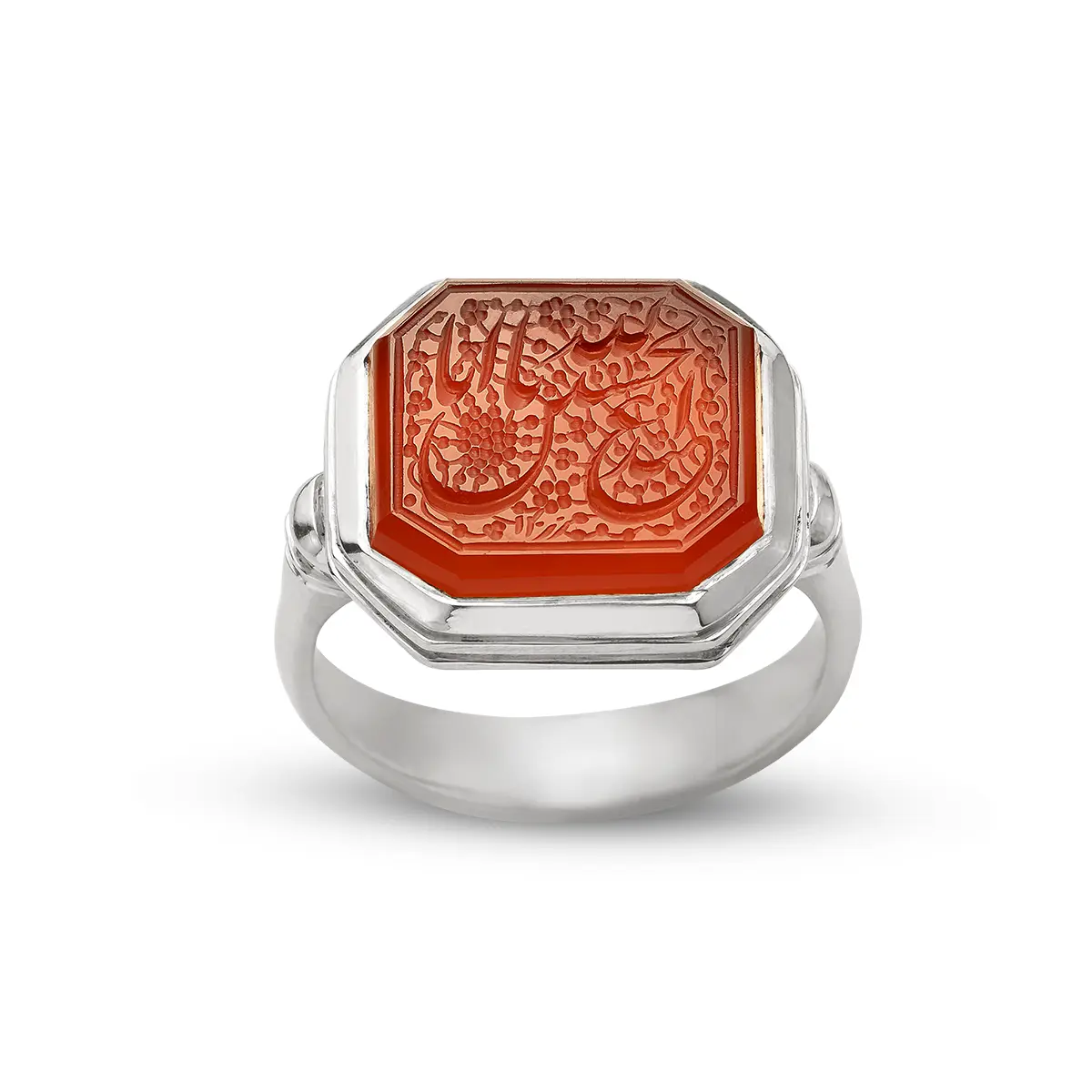 انگشتر نقره منقش به ذکر یا ابا عبدالله الحسین 284