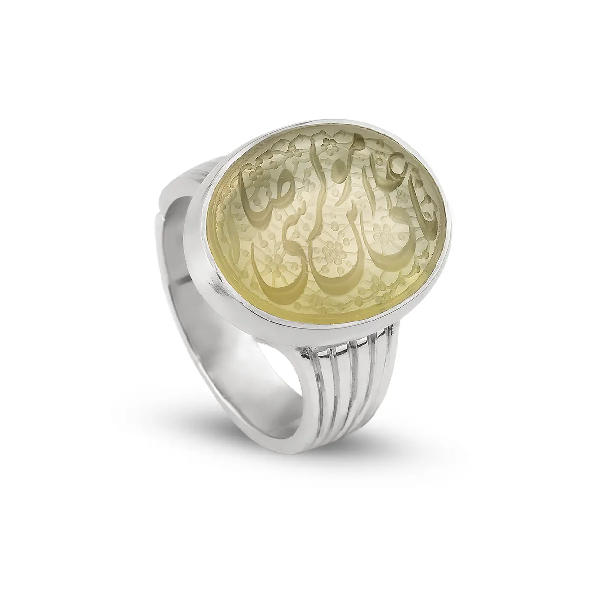 انگشتر نقره منقش به ذکر یا علی بن موسی الرضا 281