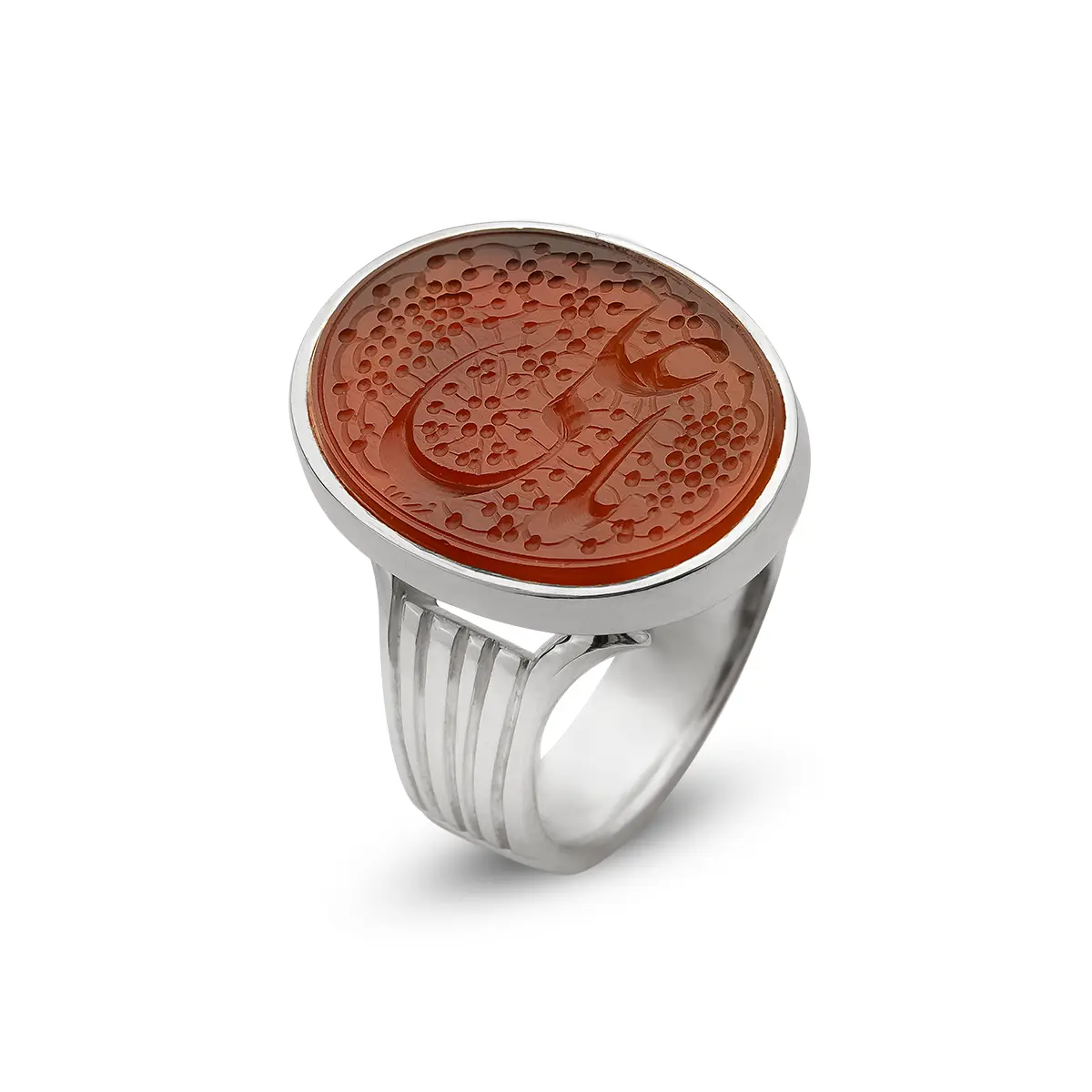 انگشتر نقره منقش به ذکر یا علی 285